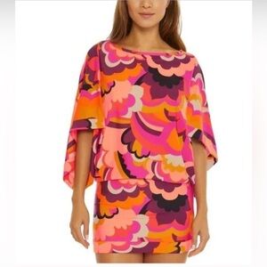 TRINK TURK FAN FAIRE TUNIC DRESS COVERUP SIZE LARGE